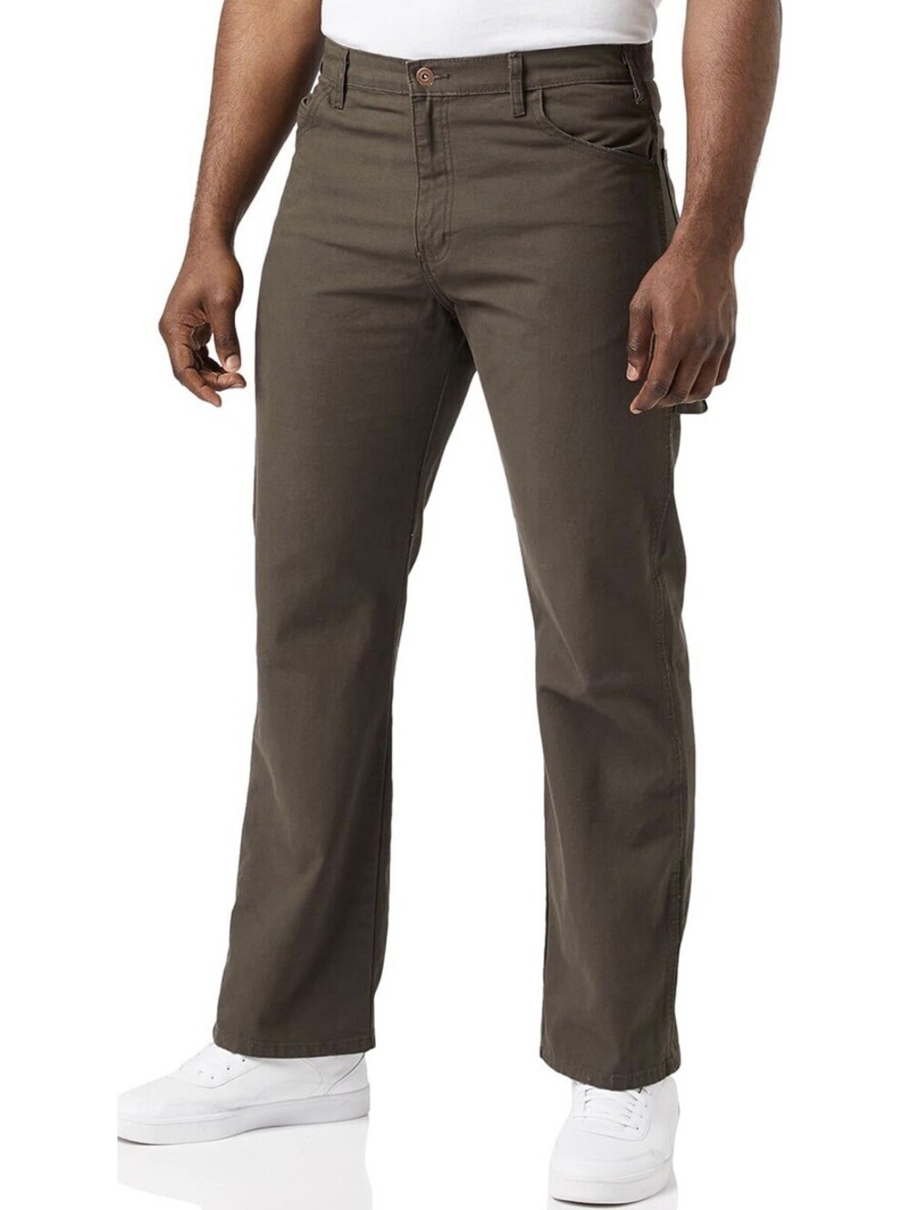 Dickies Men's Relaxed Fit Heavyweight Duck Carpenter Pants Size 32x30 Dark Olive